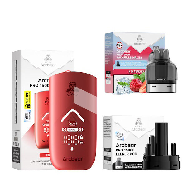 Arcbear Pro 15000 - Strawberry Ice - Starter Kit