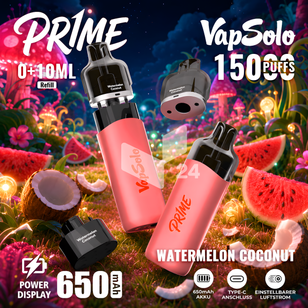 VapSolo Pr1me 15K - Watermelon Coconut