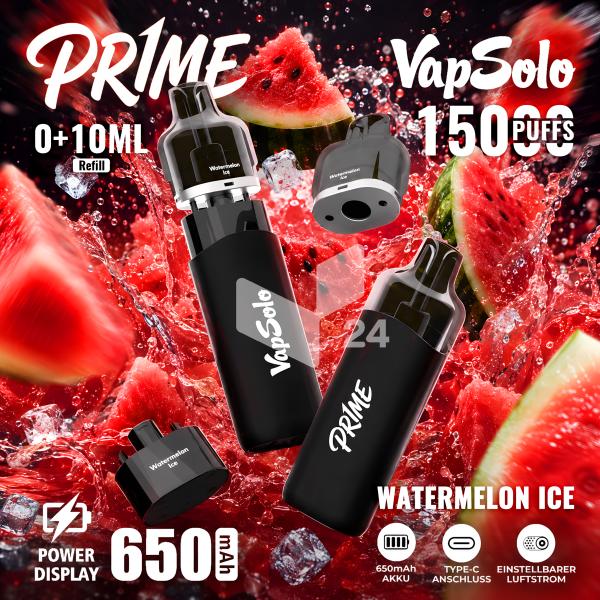 VapSolo Pr1me 15K - Watermelon Ice