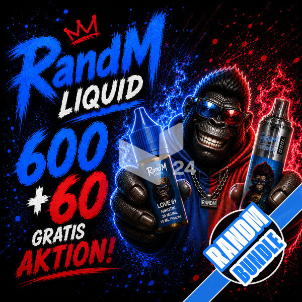 RandM Liquid 600+60 Gratis-Aktion