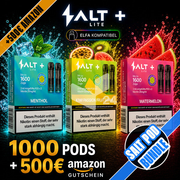 1000 Pods + 500€ Amazon Gutschein