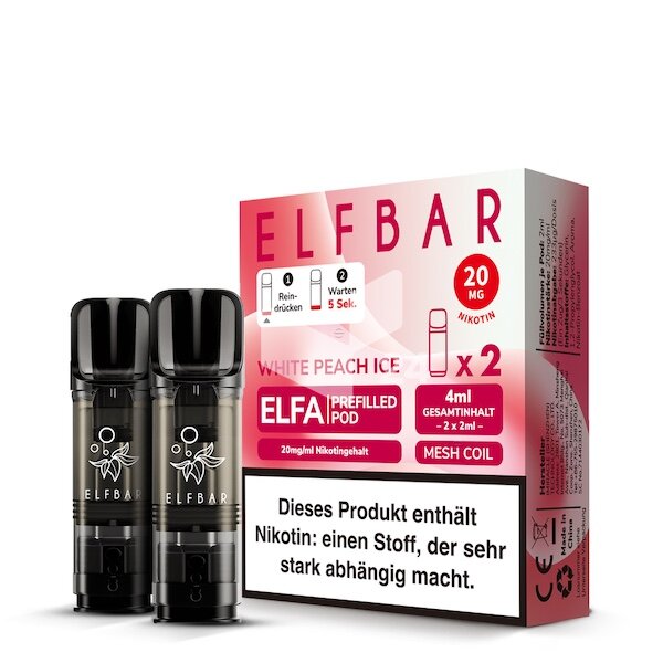 Elfbar Elfa - Prefilled Pod - White Peach Ice *NEU*