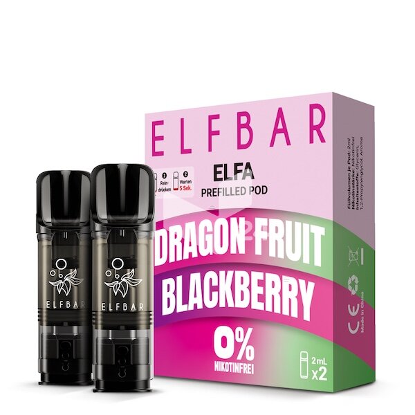 Elfbar Elfa - (ohne Nikotin) - Dragon Fruit Blackberry 0mg *NEU*