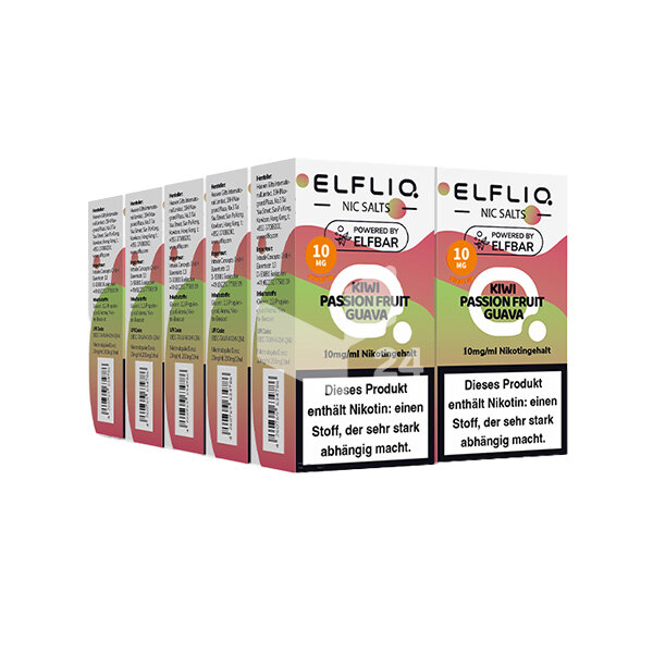 Elfbar - Elfliq Kiwi Passion Fruit Guava - 10mg Nikotin