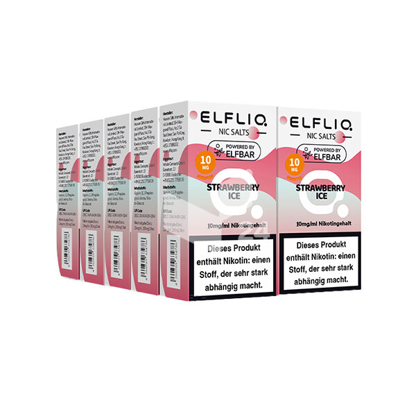 Elfbar - Elfliq Strawberry Ice - 10mg Nikotin
