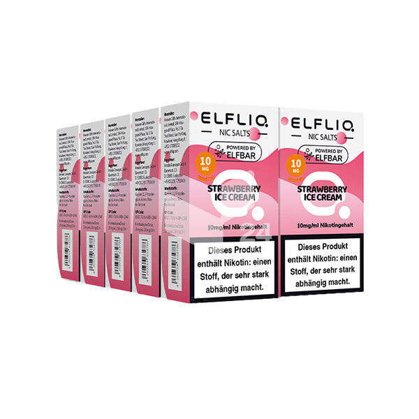 ELF BAR - Elfliq Strawberry Ice Cream - 10mg Nikotin